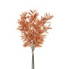 Lot de 12 - Bouquet artificiel de podocarpus X3 avec baies, 49 cm - orange rouille 