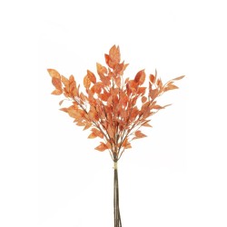 Lot de 12 - Bouquet artificiel de prunus X4, 59 cm - orange rouille 