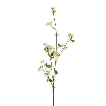 Lot de 12 - Longue tige artificielle de baies X4, 113 cm - crème vert 