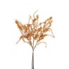 Lot de 12 - Bouquet artificiel de feuilles de thé X3, 65 cm - orange automne 