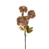 Lot de 24 - Tige artificielle de boule-de-neige métallisée X3, 65 cm - rose or 
