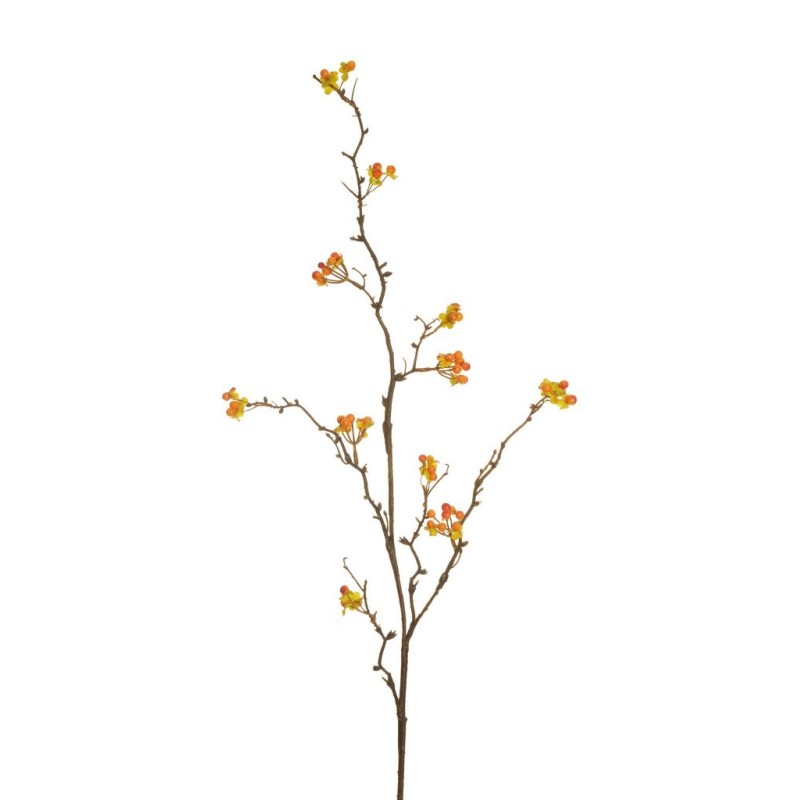 Lot de 12 - Tige artificielle d'hypéricum, 90 cm - orange 