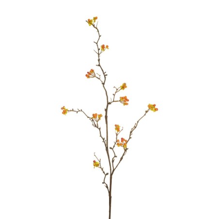 Lot de 12 - Tige artificielle d'hypéricum, 90 cm - orange 