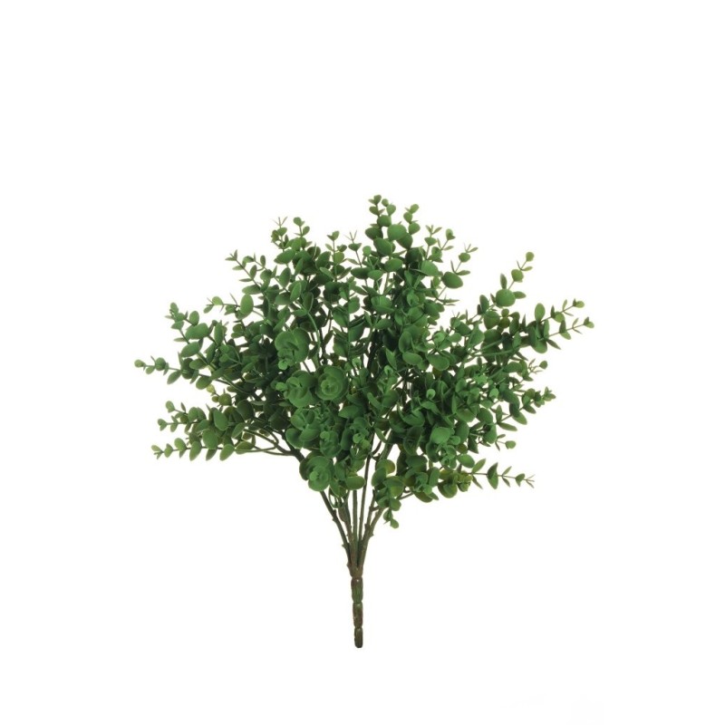 Lot de 24 - Buisson artificiel d'eucalyptus X7, 42 cm - vert 