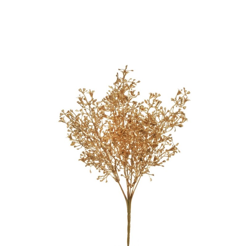 Lot de 24 - Buisson artificiel de limonium métallisé X7, 36 cm - or 