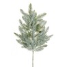 Lot de 12 - Grande tige artificielle de pin plat enneigée, 68 cm - blanc 