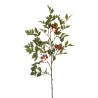 Lot de 12 - Branche artificielle d'aubépine avec baies, 110 cm - orange 