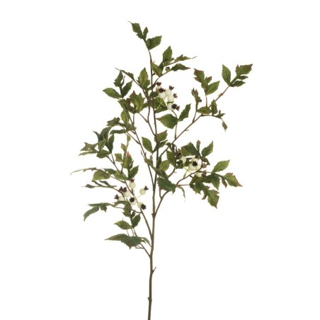 Lot de 12 - Branche artificielle d'aubépine avec baies, 110 cm - crème 