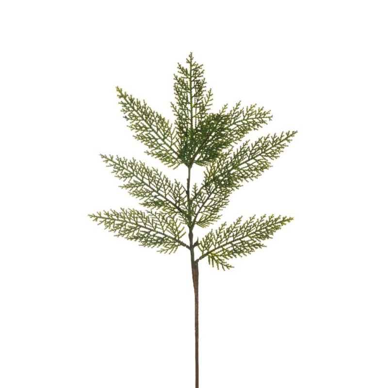 Lot de 48 - Tige artificielle de pin cyprès X9, 62 cm - vert foncé 