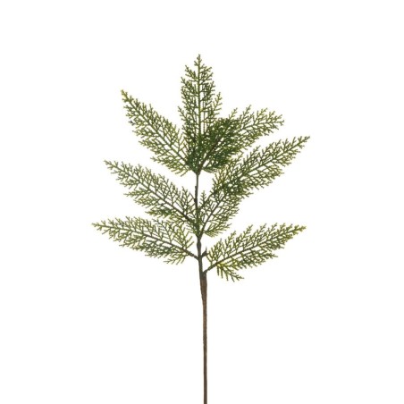 Lot de 48 - Tige artificielle de pin cyprès X9, 62 cm - vert foncé 