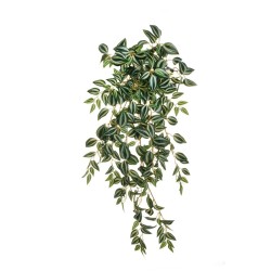Lot de 12 - Buisson suspendu artificiel de miseria X15, 70 cm - vert crème 