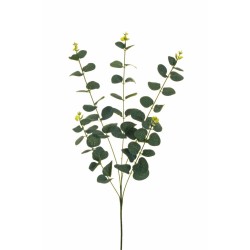 Lot de 36 - Tige artificielle d'eucalyptus X5, 65 cm - vert gris 