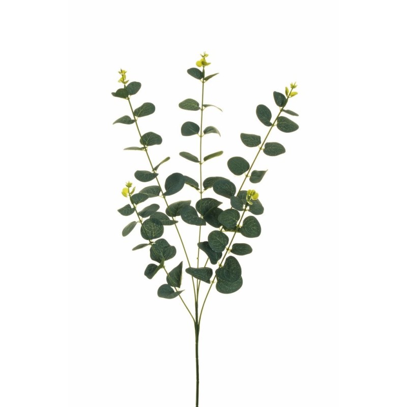 Lot de 36 - Tige artificielle d'eucalyptus X5, 65 cm - vert gris 