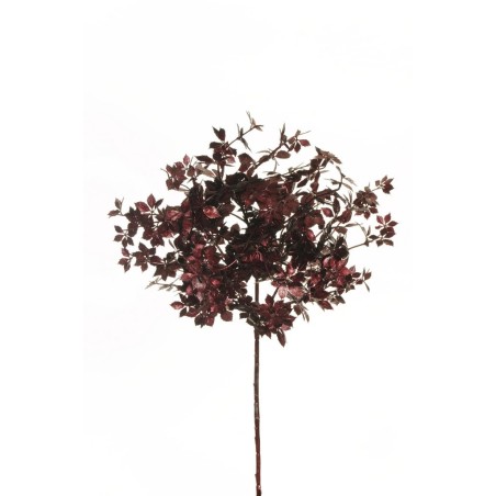 Lot de 12 - Mini branche artificielle de vigne américaine métallisée, 59 cm - bordeaux 