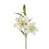 Lot de 12 - Tige artificielle de lys tigré impression 3D toucher réel X2, 73 cm - blanc 