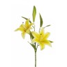Lot de 12 - Tige artificielle de lys tigré impression 3D toucher réel X2, 73 cm - jaune 