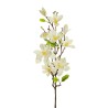 Lot de 12 - Tige artificielle de magnolia étoilé impression 3D toucher réel X6, 82 cm - blanc 