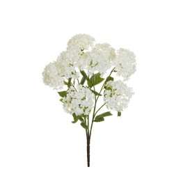 Lot de 12 - Buisson artificiel de boule-de-neige X3, 47 cm - blanc 