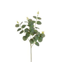 Lot de 24 - Tige artificielle d'eucalyptus X4, 70 cm - vert gris rose 