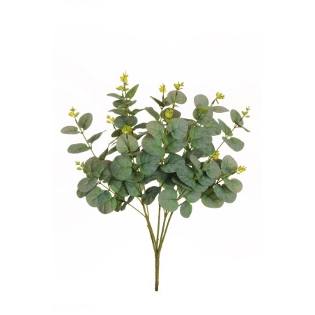 Lot de 12 - Buisson artificiel d'eucalyptus X5, 54 cm - vert gris rose 