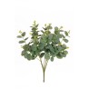 Lot de 12 - Buisson artificiel d'eucalyptus X5, 54 cm - vert gris rose 