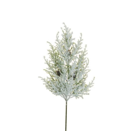 Lot de 24 - Tige artificielle de cyprès enneigée, 50 cm - blanc 