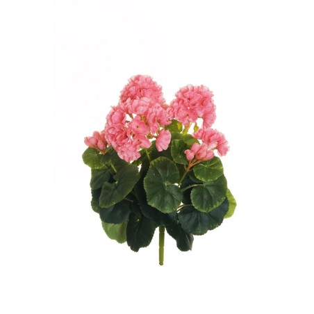 Lot de 12 - Buisson artificiel de géraniums X8, 36 cm - rose vif 