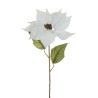 Lot de 12 - Poinsettia artificiel velours, 69 cm - blanc 