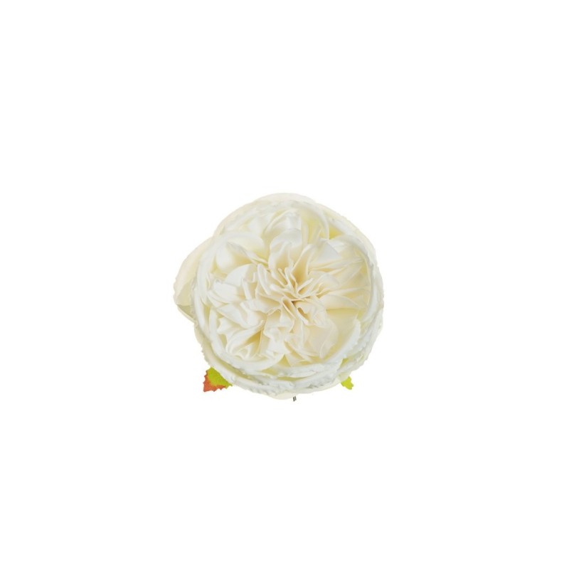 Lot de 384 - Tête artificielle de rose Austin, D. 10 cm - crème 