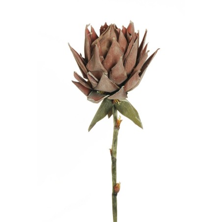 Lot de 4 - Protea géant artificiel aspect sec, 107 cm - orange automne 