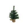Lot de 24 - Sapin de Noël artificiel sur base toile de jute, 45 cm - vert 
