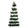 Sapin de Noël artificiel suspendu plat lumineux 100 LED, 210 cm - vert 