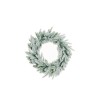 Lot de 12 - Couronne artificielle de pin enneigée, D. 60 cm - blanc 