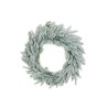 Lot de 6 - Couronne artificielle de pin enneigée, D. 70 cm - blanc 