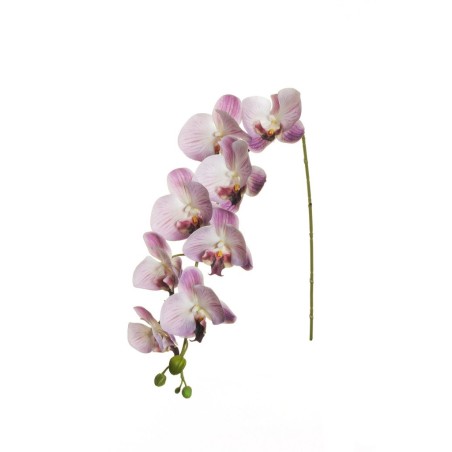 Lot de 12 - Tige suspendue artificielle d'orchidée phalaenopsis toucher réel X8, 94 cm - lavande 