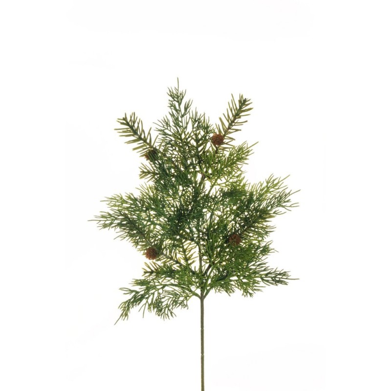 Lot de 24 - Tige artificielle de pin mixte avec pommes de pin, 51 cm - vert 