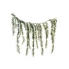 Lot de 5 - Guirlande suspendue artificielle de pin larix enneigée, 175 cm - vert blanc 