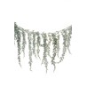 Lot de 6 - Guirlande suspendue artificielle de pin cèdre enneigée, 175 cm - blanc 