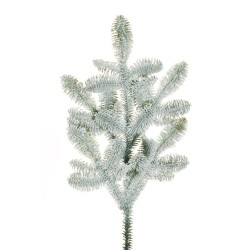Lot de 6 - Branche artificielle de pin nobilis enneigée, 72 cm - blanc 