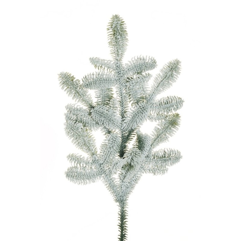 Lot de 6 - Branche artificielle de pin nobilis enneigée, 72 cm - blanc 