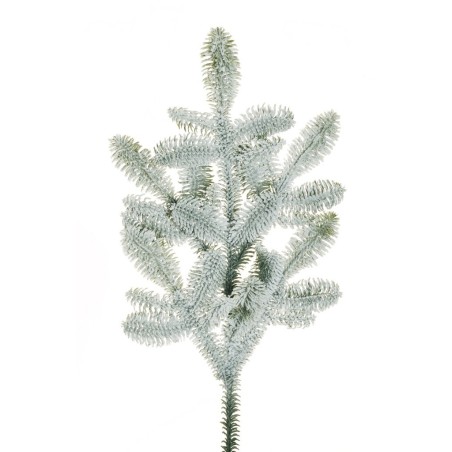 Lot de 6 - Branche artificielle de pin nobilis enneigée, 72 cm - blanc 