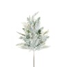 Lot de 8 - Tige artificielle de pin mixte enneigée, 70 cm - blanc 
