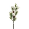 Lot de 6 - Branche artificielle de pin parasol avec pommes de pin, 97 cm - vert 
