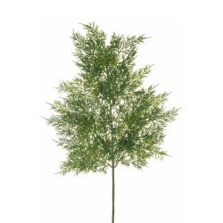 Lot de 12 - Tige artificielle de pin cèdre, 65 cm - vert 