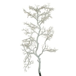 Lot de 6 - Branche géante artificielle de manzanita enneigée, 115 cm - blanc marron 
