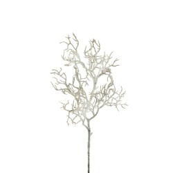 Lot de 12 - Petite branche artificielle de manzanita enneigée, 64 cm - blanc marron 