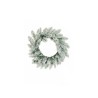 Lot de 12 - Couronne artificielle de pin enneigée, D. 40 cm - blanc 