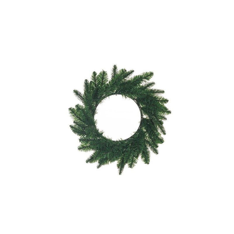 Lot de 16 - Couronne artificielle de pin, D. 40 cm - vert 
