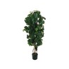 Lot de 4 - Plante artificielle de vigne avec grappes en pot, 125 cm - vert 