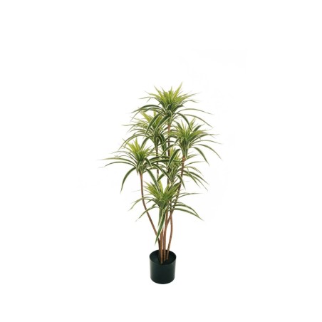Lot de 4 - Plante artificielle de dracaena reflex toucher réel en pot, 120 cm - panaché 